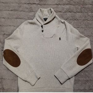 Polo Ralph Lauren sweater with suede elbow patches